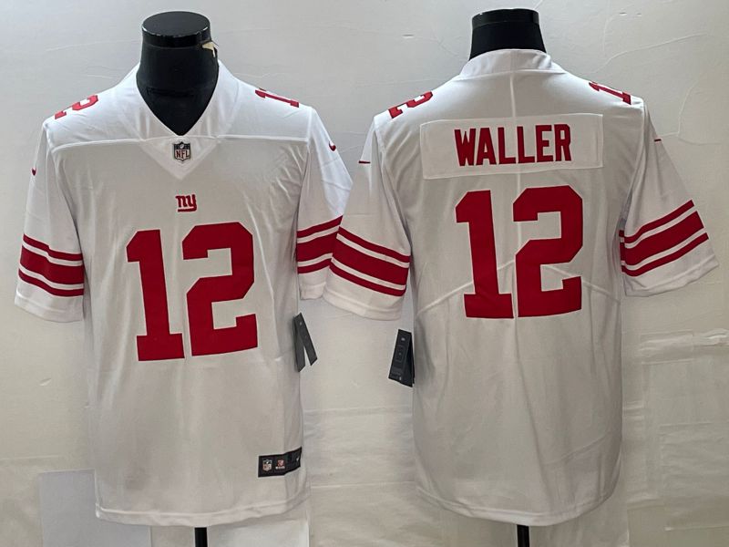 Men New York Giants #12 Waller Whitte Nike Vapor Limited NFL Jersey style 1->arsenal jersey->Soccer Club Jersey